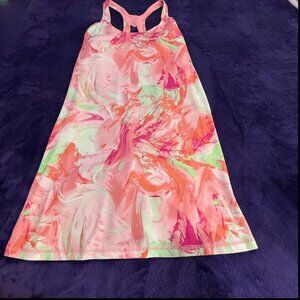 🆕Ideology Tank Dress With Built In Bra & Shorts Color Scratched Paint  Size XL